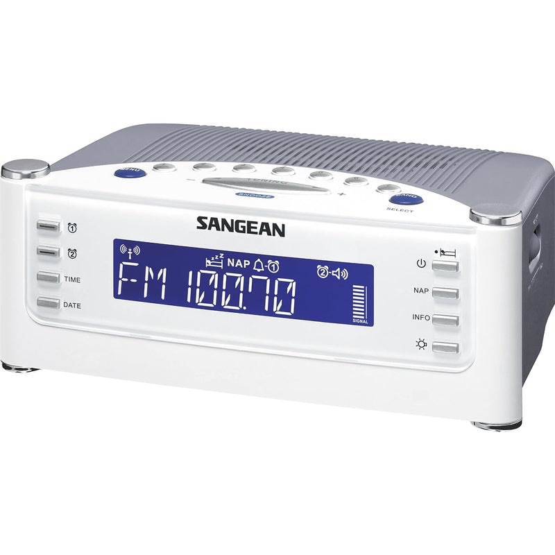 Rcr-22 Atomic Clock With Fm-Rds / Am / Aux-In Digital Tuning Clock Radio, Silv