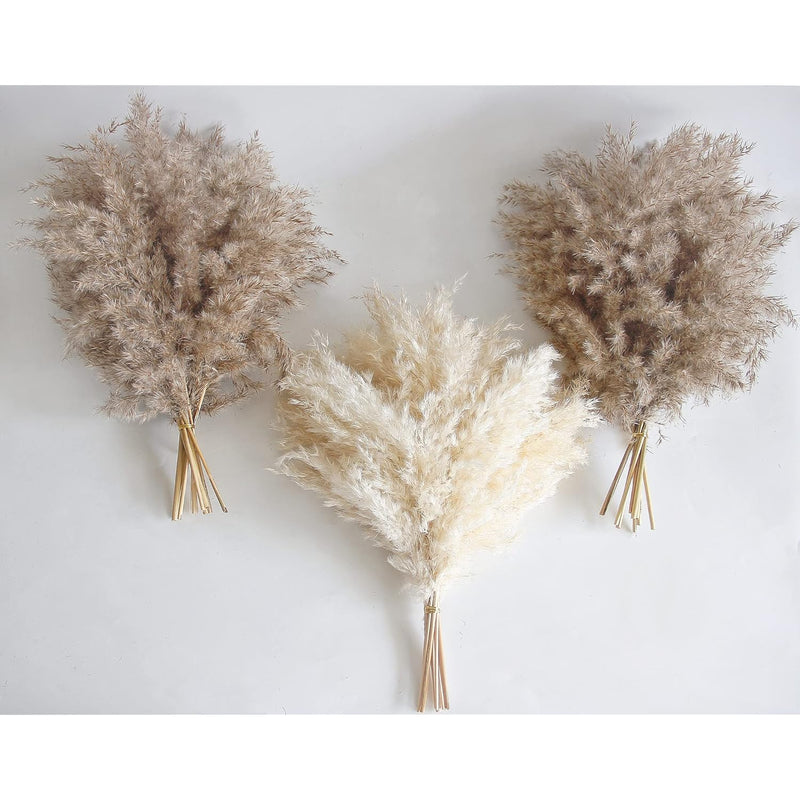 30 Pcs Boho Decor, Fluffy Pompas Grass, Natural Dry Pampas Grass Small, Short