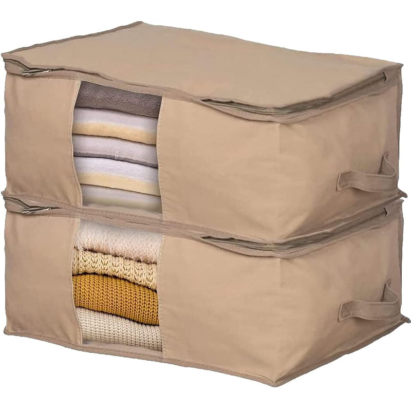 Clothes Storage Bag Organizer With Cedar Insert To Protect From Moth, Moist, Dir