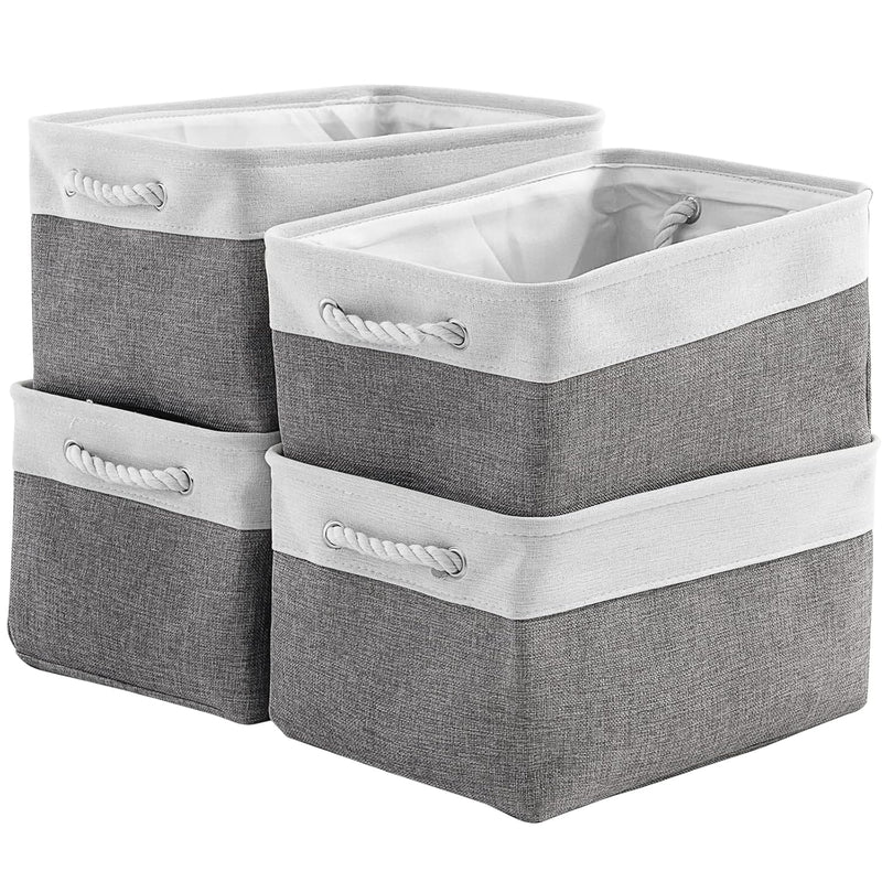 Storage Basket For Organizing - Large 4 Pack Fabric Storage Bins Baskets For She