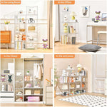 Purse Organizer for Closet,Clear Acrylic Display Case for Handbag Organizer, Purse Storage Box with Magnetic Door, Dustproof Storage Bins for Book, Collectibles, Cosmetic (5 Pack)