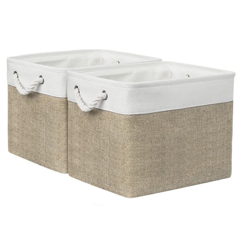 Organization And Storage Basket For Shelves - 16X12X12 Inch Large 2 Pack Collaps