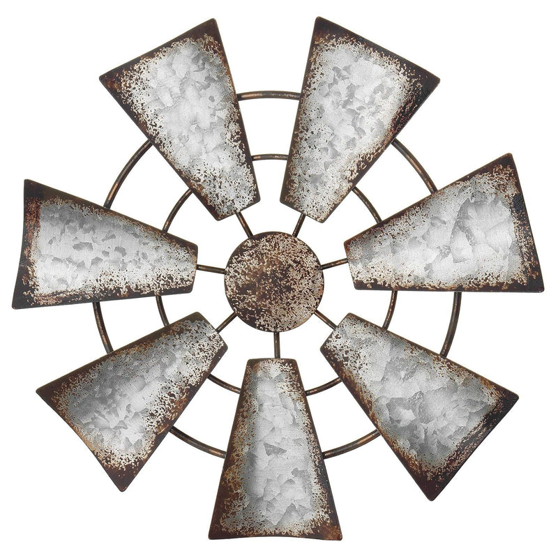 11.5" Small Farmhouse Windmill Wall Decor Rustic Iron Wall Hanging Decoration
