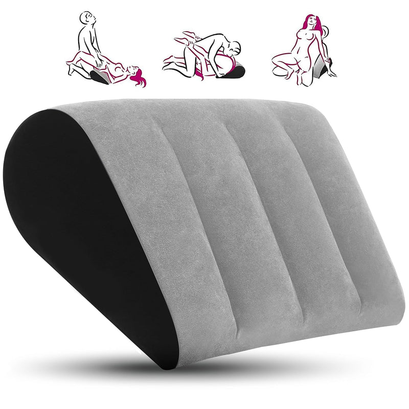 Sex Position Pillow Inflatable Sex Cushion - Sex Inflatable Pillow For Deeper Position Support Adults Sex Toy Inflatable Ramp Sex Furniture Couples Toy Bedroom For Men Women Couples (Gray)
