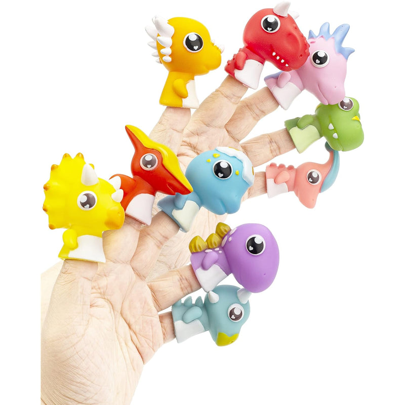 Dinosaur 10 Pieces Finger Puppet Set, Animals Puppet Show Theater Props, Educa