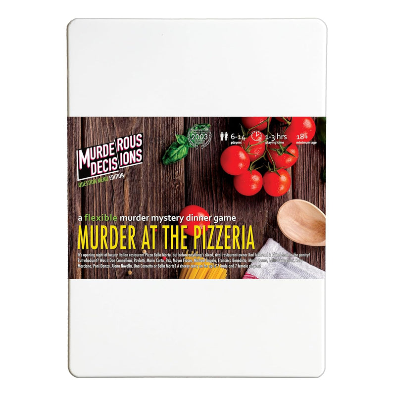 Murder At The Pizzeria 6 14 Player Murder Mystery Dinner Party Game