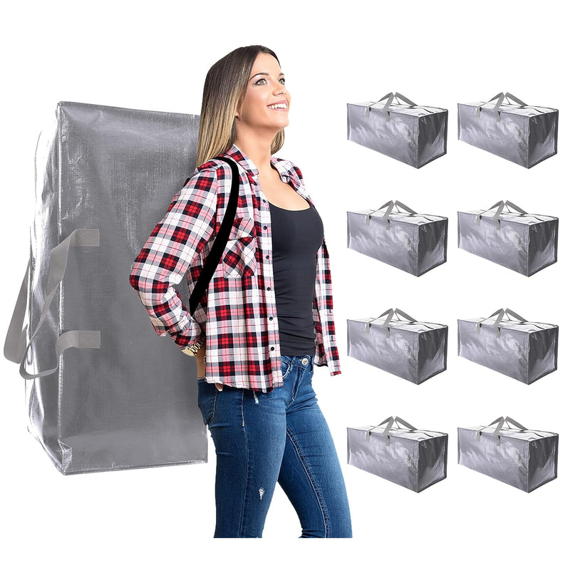 Heavy Duty Moving Bags, Extra Large Storage Totes W/Backpack Straps Strong Handl