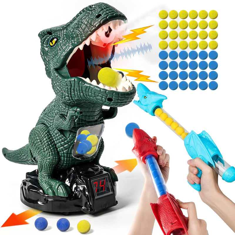 Dinosaur Shooting Toy For Boys Girls, Movable Target Shooting Games With 2