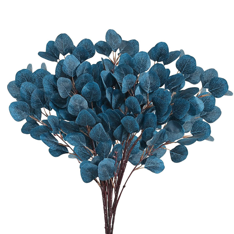 6 Pcs Artificial Eucalyptus Stems, 35.4" Tall Silver Dollar Eucalyptus Leaf Gr