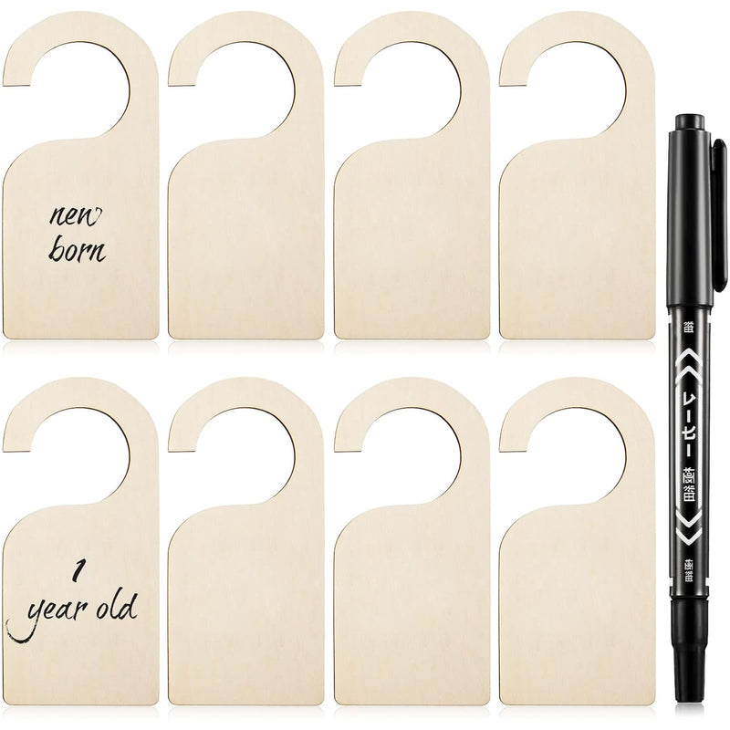 Blank Clothing Rack Divider Wooden Closet Size Divider Baby Closet Blank Organiz