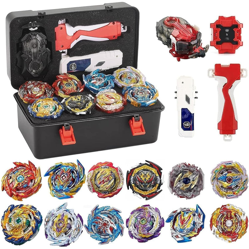 Bey Battle Burst Gyro Blade Toy Set Gift With Portable Box 12 Spinning Tops