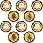10 Pcs Military Challenge Coins Veterans Appreciation Gift,Retro Style