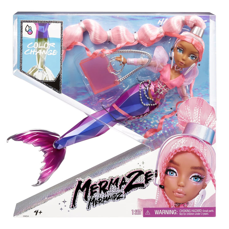 Mermaze Color Change Harmonique Mermaid Doll With Stylish Accessories, Pose