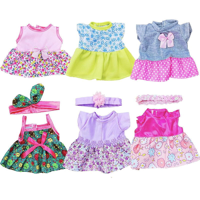 Baby Doll Clothes ,6 Sets Girl Doll Clothes Dress For 10 12 Inch Doll, Doll