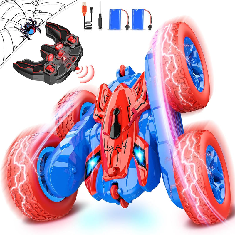 Spider Rc Cars Toys For Boys Ages 3 8 Kids Remote Control Stunt Car Toy For 4