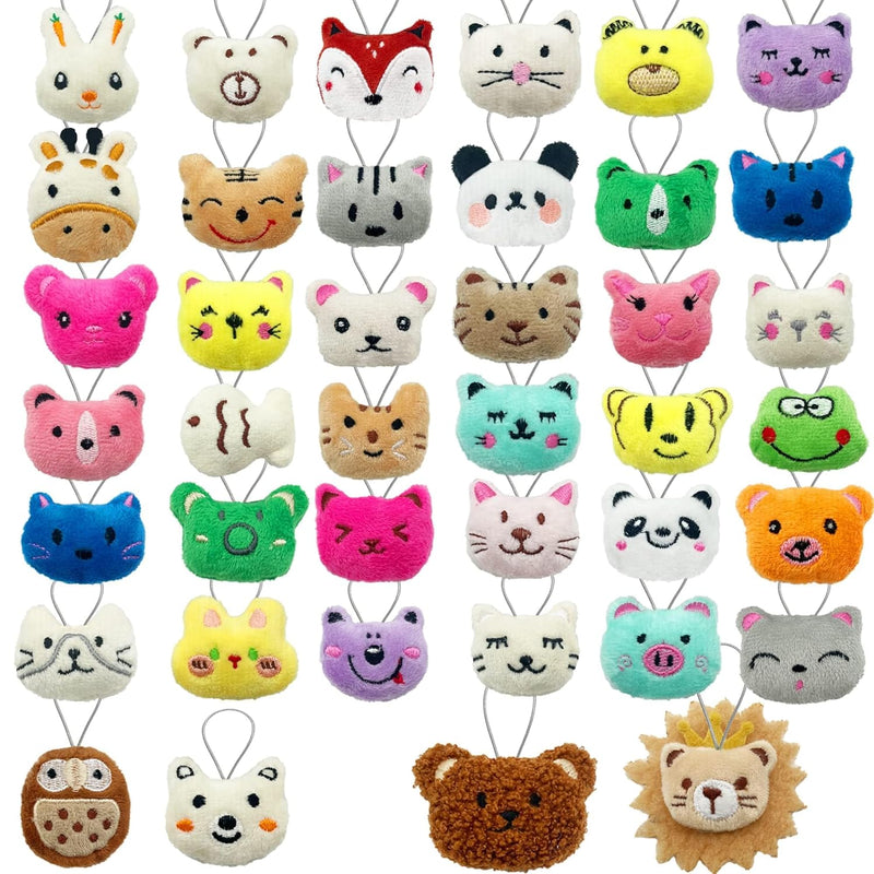 40 Pcs Mini Animal Plush Toys Set Cute Small Animal Stuffed Toy Keychain Fo