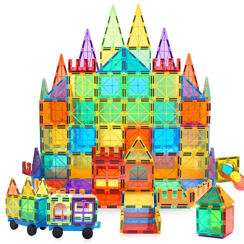 Maghub Magnet Toys Magnetic Tiles, 85 Pcs Magnetic Building Blocks Set Lear