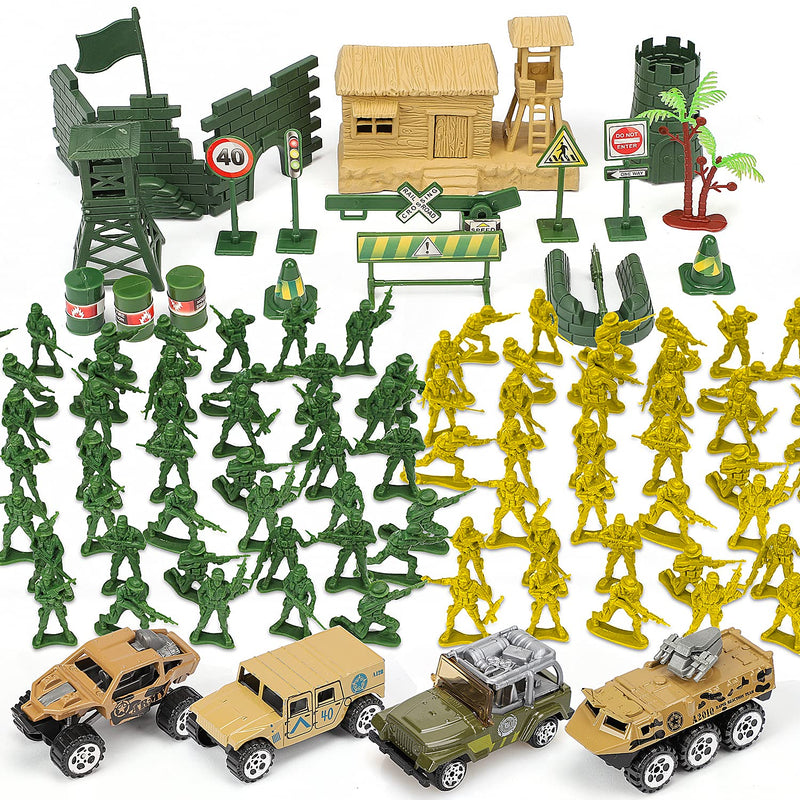 TOY Life 95 PCS Army Men, Army Toys, Toy Soldiers for Boys, Plastic Army Me