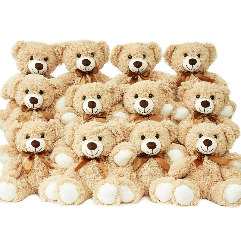 12 Pack Teddy Bears Bulk Teddy Bear Stuffed Animal Baby Shower Bear Plush G