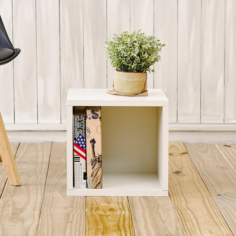 Eco Stackable 1 Tier Storage Cube, Cubby Organizer (Tool-Free Assembly And Uniqu