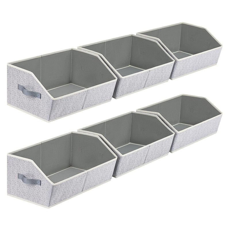 Trapezoid Storage Bins, Closet Baskets Bins With Handles, Foldable Closet Storag