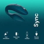 Sync 2 Couples Vibrator | App-Controlled G-Spot & Clitoral Stimulator | 10 Speeds