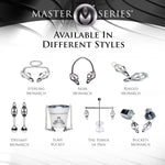 Adjustable Black Clover Nipple Clamps with Chain, Textured Rubber Tips, 2-Piece Set