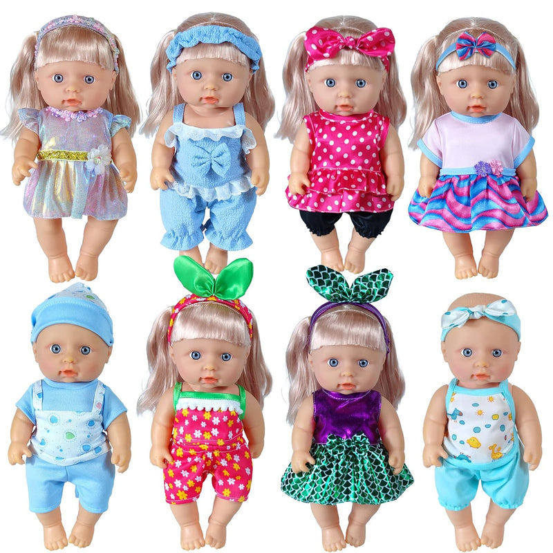 19Pcs 8 10 Inch Doll Clothes Accessories Baby Doll Clothes Costumes Outfits