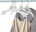 Clear Plastic Hangers 24 Pack - Crystal Cut Hangers for Clothes - Invisible Dress Hangers for Suits - Heavy Duty Hangers - Nonslip Coat and Shirt Hangers, 17" inch