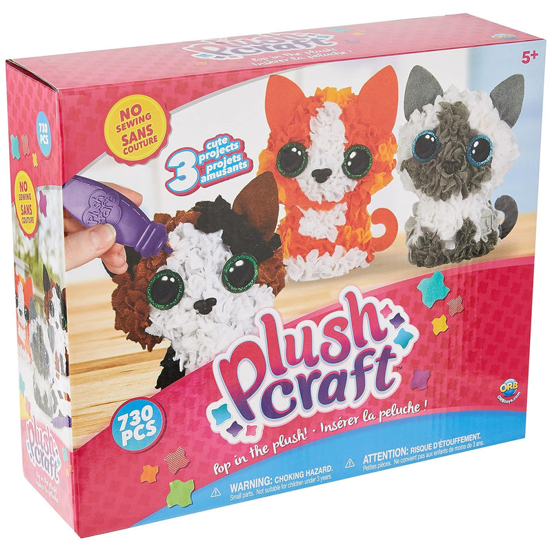 The Factory Plushcraft Kitten Club 3D Soft Craft, 730 Pieces, 60 Months To
