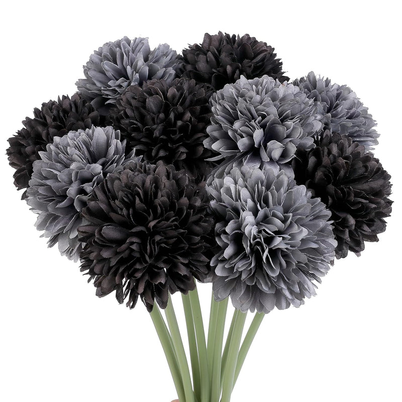 Artificial Flowers, 10Pcs Fake Flowers Silk Artificial Chrysanthemum Ball Hydr