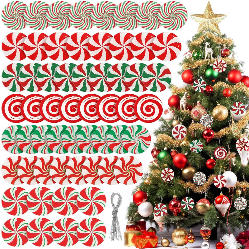 56 Pcs Candy Christmas Ornaments Christmas Tree Decorations Hanging Fake Candy