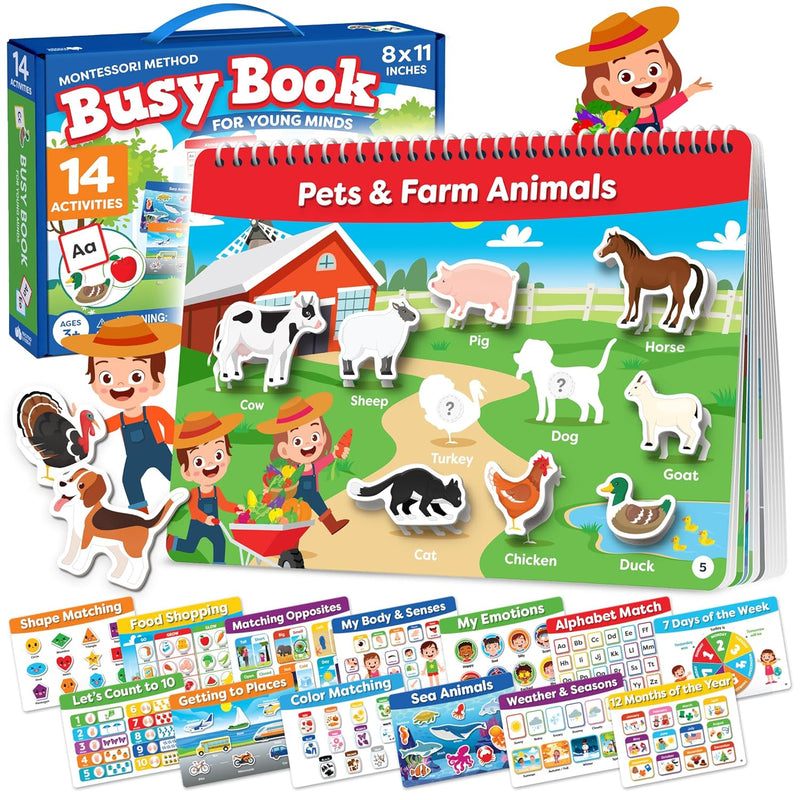Montessori Busy Book For Toddlers Ages 3 And Up Pre K Preschool Learning Ac