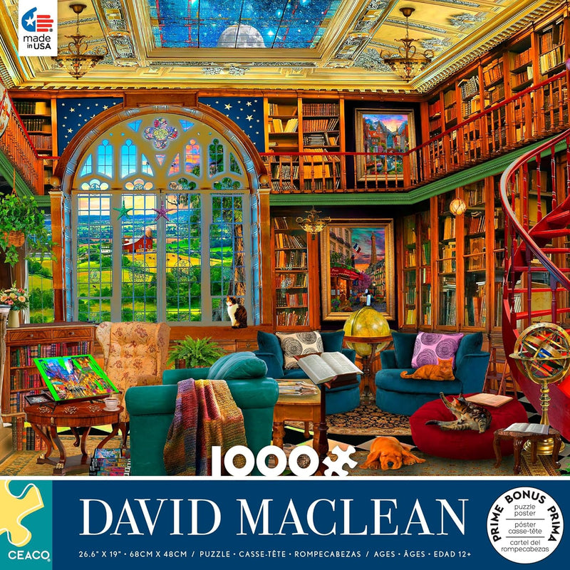 Ceaco - David Maclean - Country Library - 1000 Piece Jigsaw Puzzle