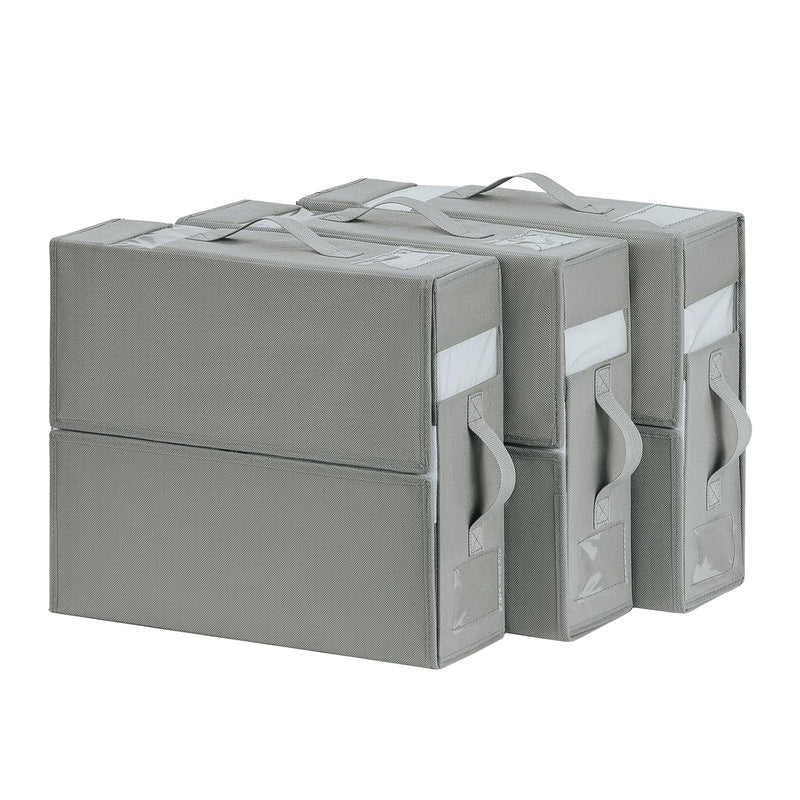 Sheet Organizers And Storage 3 Pack, Linen Closet Storage Organizer Sheet Boxes