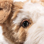 Steiff Foxy Fox Terrier Dog – 13” Plush Stuffed Puppy with Soft Cream, Tan & Black Fur – Lifelike Collectible Terrier for Kids & Dog Lovers