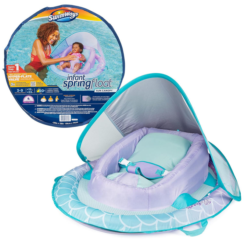 Swimways Sun Canopy Inflatable Infant Spring Float for Infants
