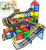 Magnetic Road Tiles Building Set for Kids Ages 3+ with City Tracks