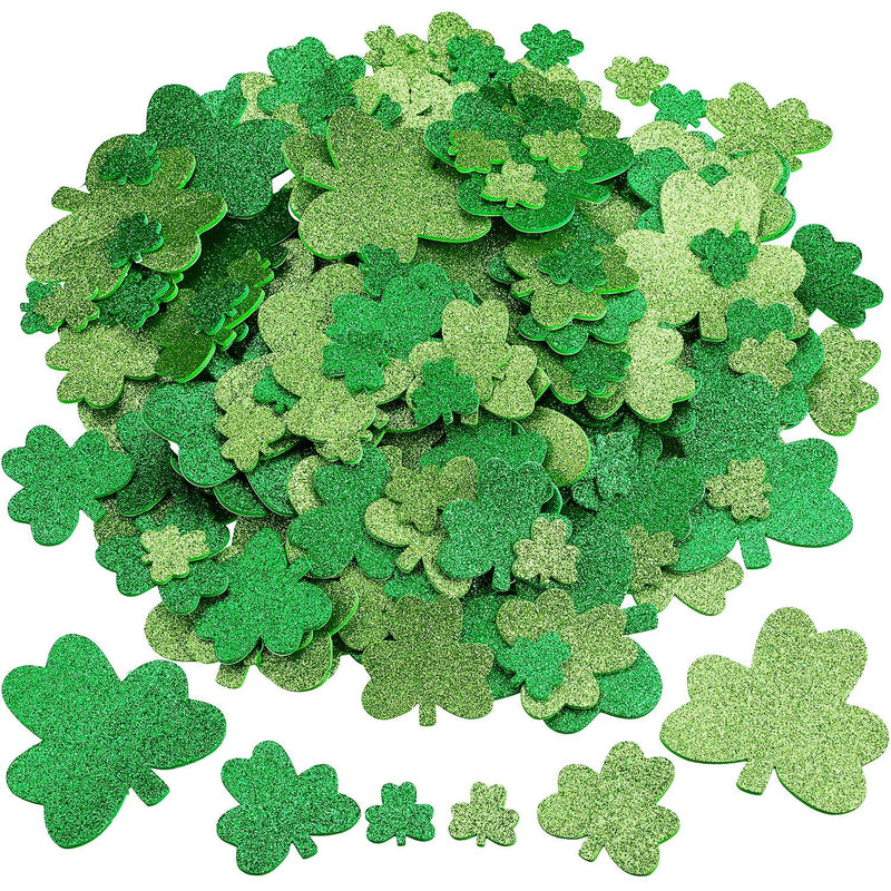 200 Pieces Shamrock Stickers St. Patrick'S Day Shamrock Foam Stickers, Lucky I