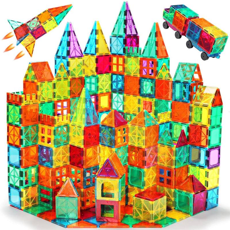 Magnetic Tiles, 100Pcs Magnetic Blocks For Kids, Magnet Building Set With 2