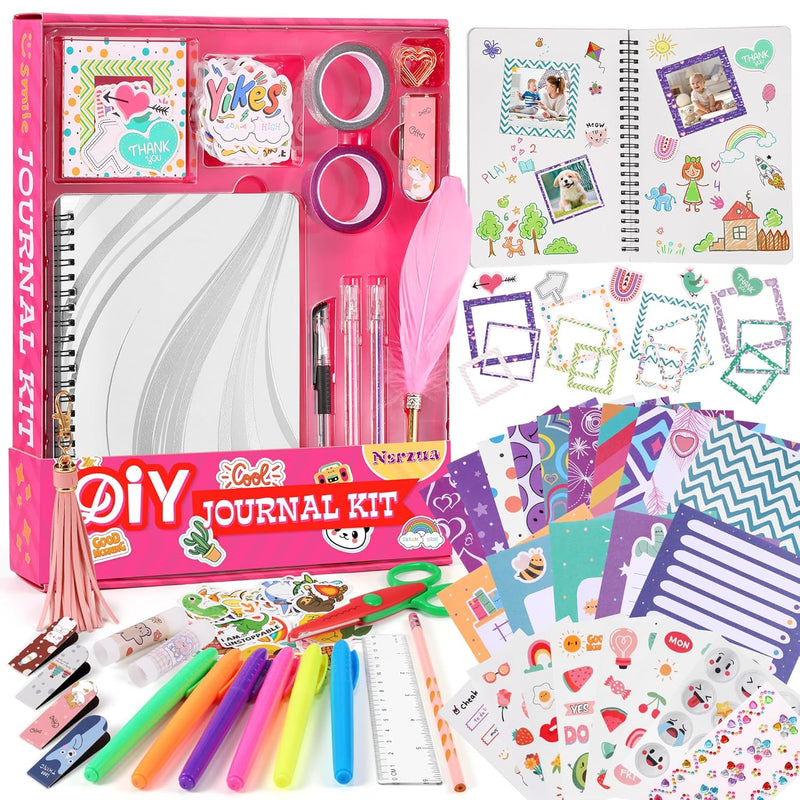 Gifts For 8 9 10 11 12 13 14 Year Old Girl 123Pcs Diy Journal Kit For Girls
