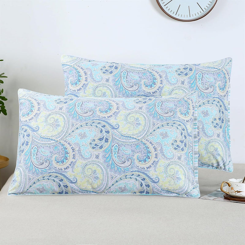 800Tc Cotton Pillowcases Flower Botanical Pattern Pillow Shams Shabby Farmhous