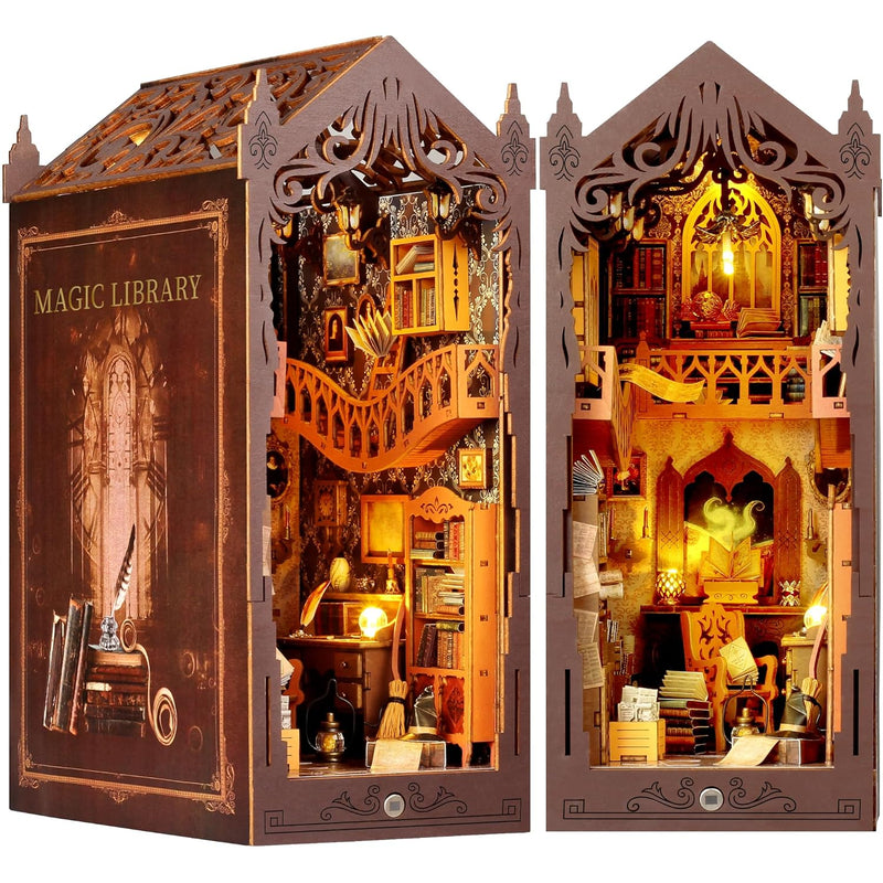Book Nook, Diy Book Nook Kits For Adults, Magic Library 3D Wooden Puzzle Bo