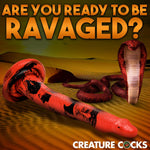 King Cobra Large 14" Long Silicone Dildo For Men, Women & Couples. Firm And Flexible, Strong Suction Base, Fantasy Dildo. Premium Phthalate-Free Silicone. 1 Piece, Red.