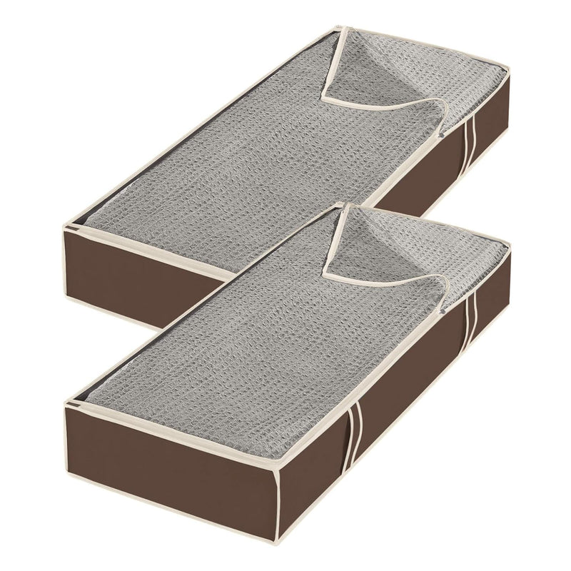 Zippered Underbed Bags Java Set Of 2 Pieces