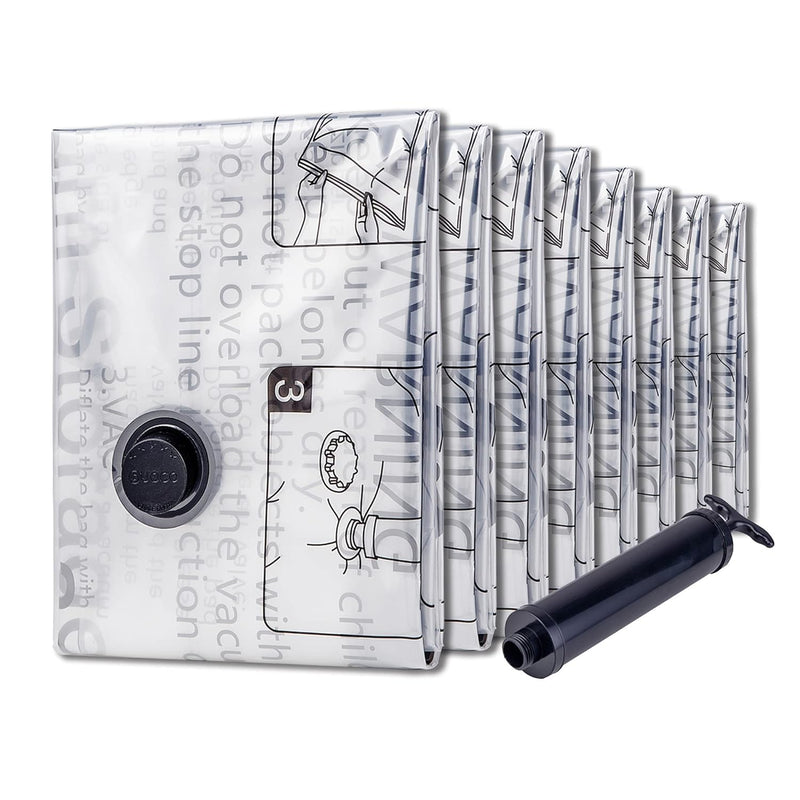 Vacuum Storage Bags (8 Jumbo), Space Saver Bags For Clothes, Bedding, Pillows, C