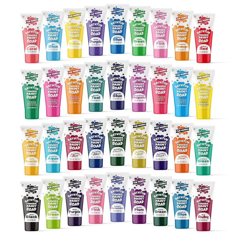 Bathtub Finger Paint Soap, 36 Pack Non Toxic, Washable Bath Paint For Toddlers