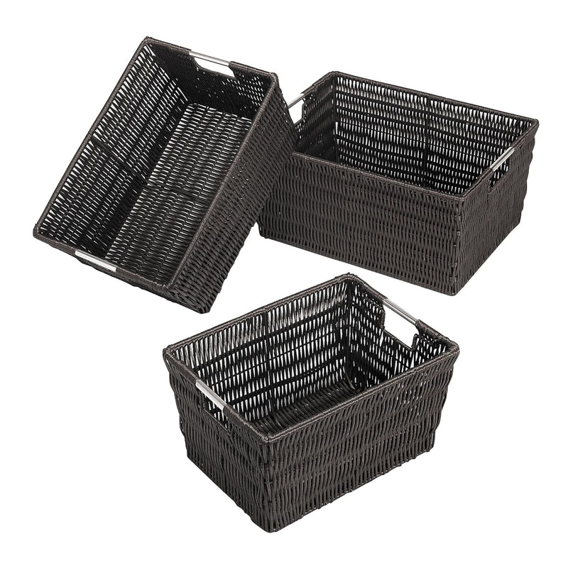 Rattique Storage Baskets - Espresso (3 Piece Set)