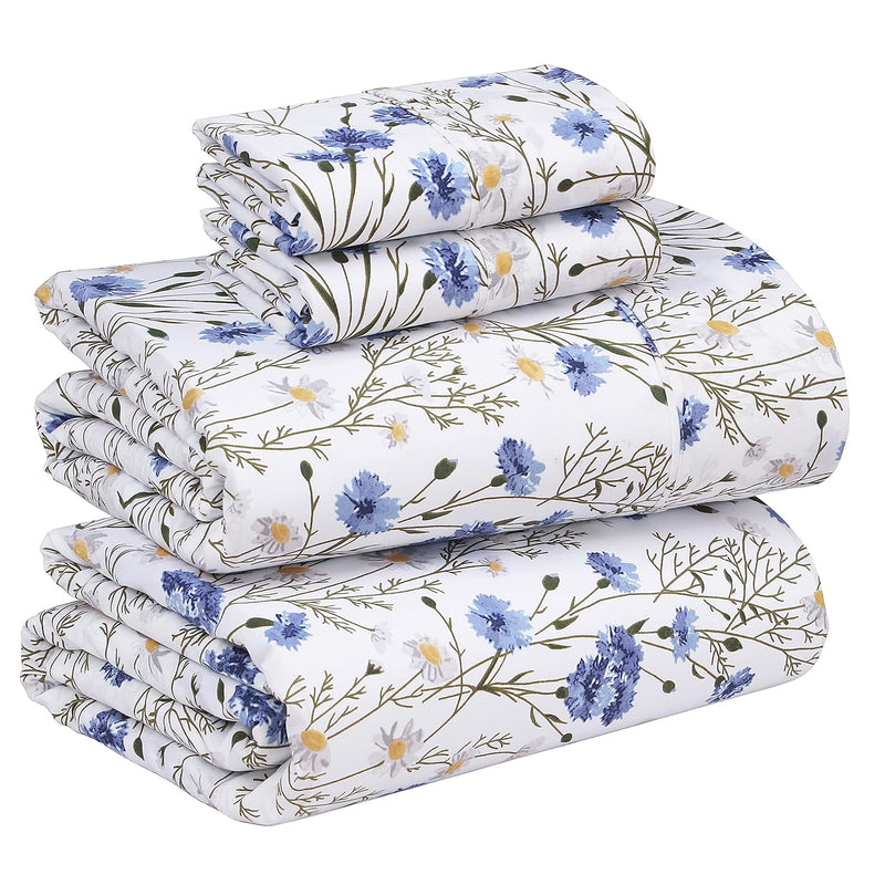 100% Cotton Percale Sheets For Full Size Bed - 16 Inches Deep Pocket Perfect F
