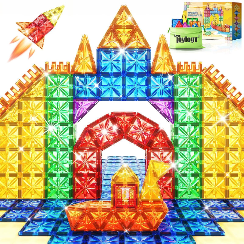 50Pcs Magnetic Tiles Kids Toys For Toddler Stem Magnet Building Blocks Toys, M